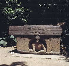 Olmec Altar in the Parque Museo La Venta in Villahermosa.