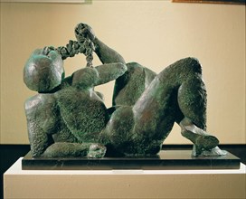 'Bacchante', bronze Sculpture by Manolo Martinez Hugué, 1934.