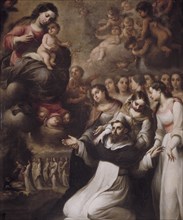 'Apparition of the Virgin to St. Dominic de Guzman in Toulouse', 1693, oil on canvas, in the Chu?