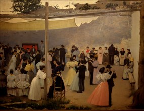 'Evening Dance', Oil, 1896 by Ramon Casas.