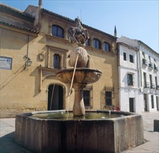 Fountain in the Potro Square in Córdoba.