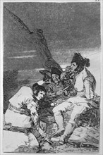 Los Caprichos, series of etchings by Francisco de Goya (1746-1828), plate 11: 'Muchachos al avío'?