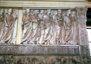 Ara Pacis Augustae. Detail with a procession of priests, 9 b.C..