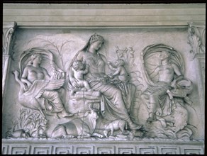 Ara Pacis Augustae, relief depicting Earth fertilized, 9 b.C..