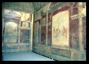 Frescoes in the House of Livia Tablinum in the Palatine.