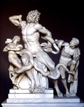 Laocoon, work by Agesander, Polydorus and Athenodorus, 50 d. C., preserved in the Vatican Museums.
