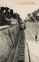 Vallvidrera Funicular Line, 1915 photograph, postcard published by ATV (Angel Tolrá Viazo).