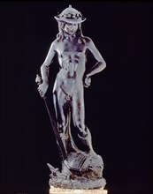 David', bronze work done in 1430 by Donatello.