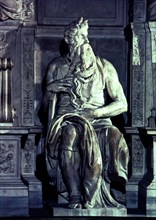 Moses', 1513 - 1545, works in marble for the unfinished tomb of Pope Julius II.