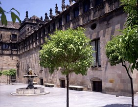 Tarongers Courtyard inside the Palace of the Generalitat of Catalonia.