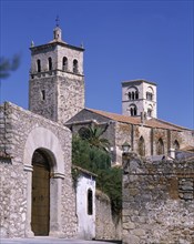 Exterior of the Church of Santa Maria de Trujillo (Cáceres), late Romanesque style and completed ?