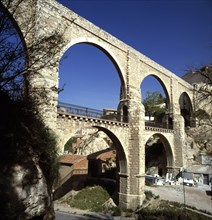 Teruel, aqueduct of the arches, begun in 1537 by Quinto Pierres Vedel.