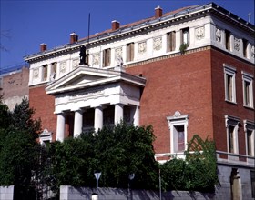 Exterior view of the Royal Spanish Academy of the Language in Madrid.