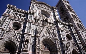 View of the Gothic-Renaissance façade of the cathedral 'Santa Maria dei Fiori', 13th century, des?