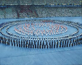 Sevillana dancers and music bands in the opening ceremony of the 1992 Barcelona Olympic Games.