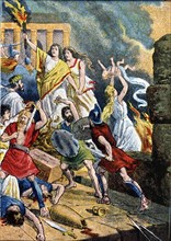 Destruction of Numancia at the siege of the Roman army led by Scipio 'The African', 133 bC.