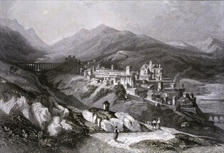 View of the city of Plasencia (Cáceres), engraving in 'Voyage Pittoresque en Espagne et en Portug?