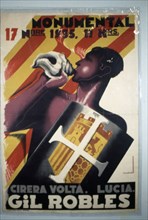 Second Republic (1931-1939), poster of the electoral campaign advertising a rally in which Gil Ro?