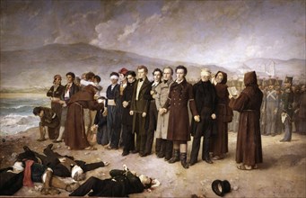 Execution of Jose Maria de Torrijos and his companions on the beaches of Malaga, oil on canvas, 1?