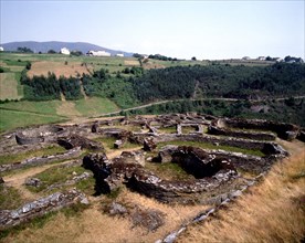 Ruins of the village, belonging to the culture Castro - Celta in Coaña (Asturias).