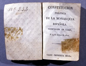Edition of the 'Constitution of the Spanish Monarchy', enacted in 1812.
