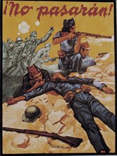 Spanish Civil War (1936-1939), poster 'No pasarán' (They shall not pass), published by the CNT.