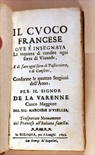 Cover of 'Il cuoco Francese', printed in Bologna, Il. Longhi, 1693.