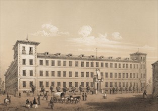 Old Seminary of Nobles, later transformed into the Military Hospital, engraving, 1870.