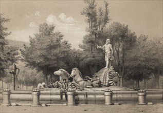 Fountain of Neptune, made between 1780 and 1784 by Juan Pascual de Mena, carved in white marble f?