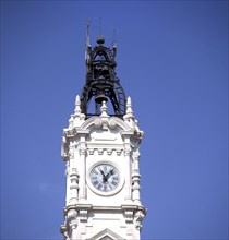 City Hall of Valencia, clock detail.