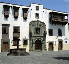 Façade of the Provincial Museum of Fine Arts of Las Palmas de Gran Canaria.