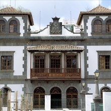 Façade of the City Hall of Teror in Gran Canaria.