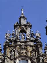 Detail of the façade of the Obradoiro in the Cathedral of Santiago de Compostela, by Fernando Cas?