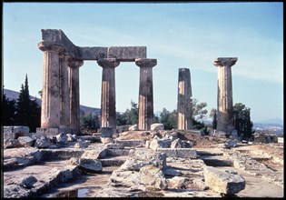 Decumanus Road in the ruins of Corinth.