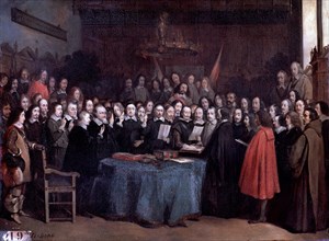Treaty of Münster (1648), Preliminary of the Peace of Westphalia, which ended the Thirty Years War.