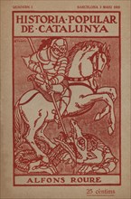 Cover of n.1 illustrated book of May 3, 1919 of the 'Història Popular de Catalunya' (Popular Hist?