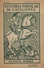 Cover of the illustrated book No.10 of July 12, 1919 of 'Història Popular de Catalunya' (Popular ?