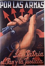 Spanish Civil War (1936-1939), poster 'Por las armas' (For weapons), original by Cabanas, publish?