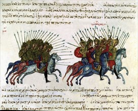War with the Arabs, Miniature in 'Scylitzes matritensis' (facsimile edition of the original manus?