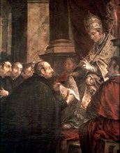 St. Ignatius of Loyola at the feet of Pope Paul III, in the event of the approval of the Society ?