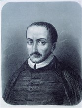 Augustin Moreto (1618-1669), Spanish writer and an Italian priest, 1870 engraving.