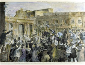 Triumphal Entry into La Havana by General Arsenio Martinez Campos' (1831-1900), Spanish military,?