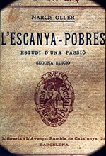 Cover of the second printed edition in Barcelona in 1909 of the work 'L'Escanya Pobre, estudi d'u?