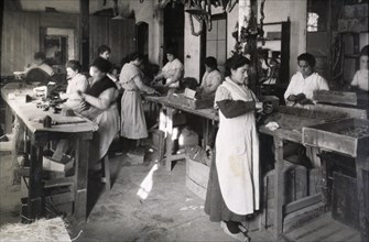 Women working in a packing shop, 1918.