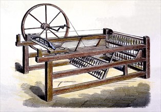 Hargreaves spinner, invented in 1768, also known as 'Spinning Jenny'.