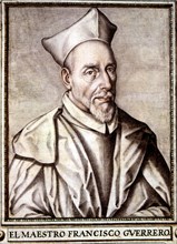 Francisco Guerrero (1528-1599). Spanish composer, engraving in the book 'Libro de descripción de ?