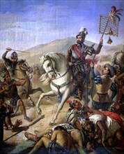 Hernán Cortés in the battle of Otumba', July 7, 1520.
