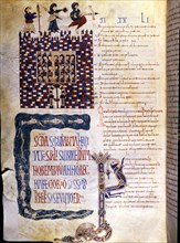 Emilianense Codex. Page with an illustration of the Seville Council II.
