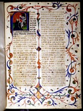 Illustrated page of the 'Manuscript of Valerius Maximus', copied by Arnau de Collis in 1408 and t?
