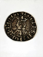 Head of a Cruzado in silver, reign of Peter III the ceremonious. Mint: Zaragoza..